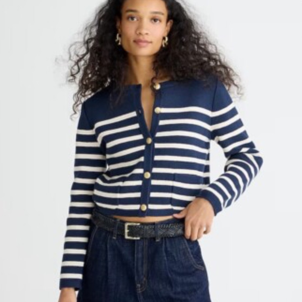 Brand new J crew relaxed Emilie sweater lady jacket